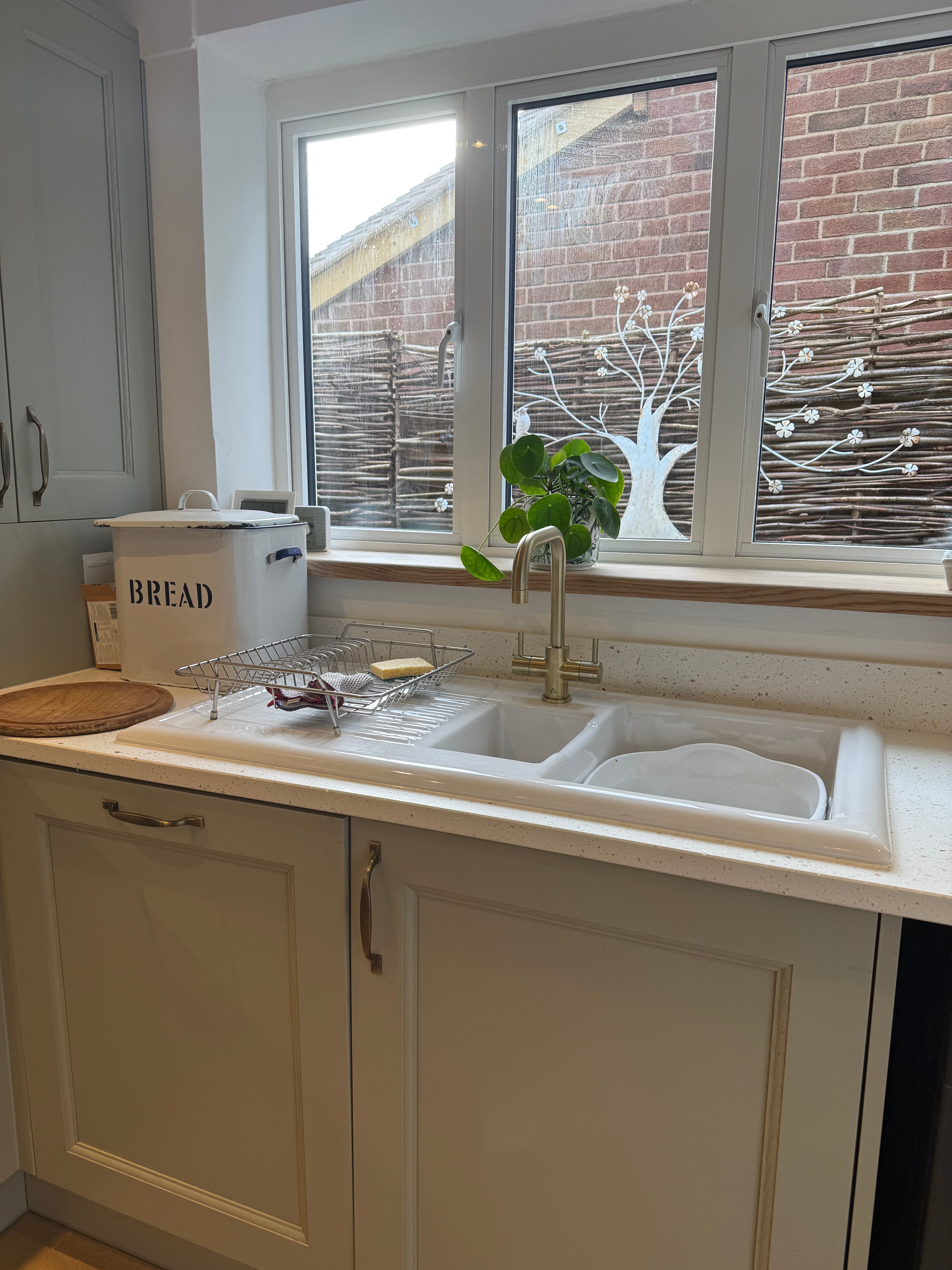 Finished kitchen sink and window detail