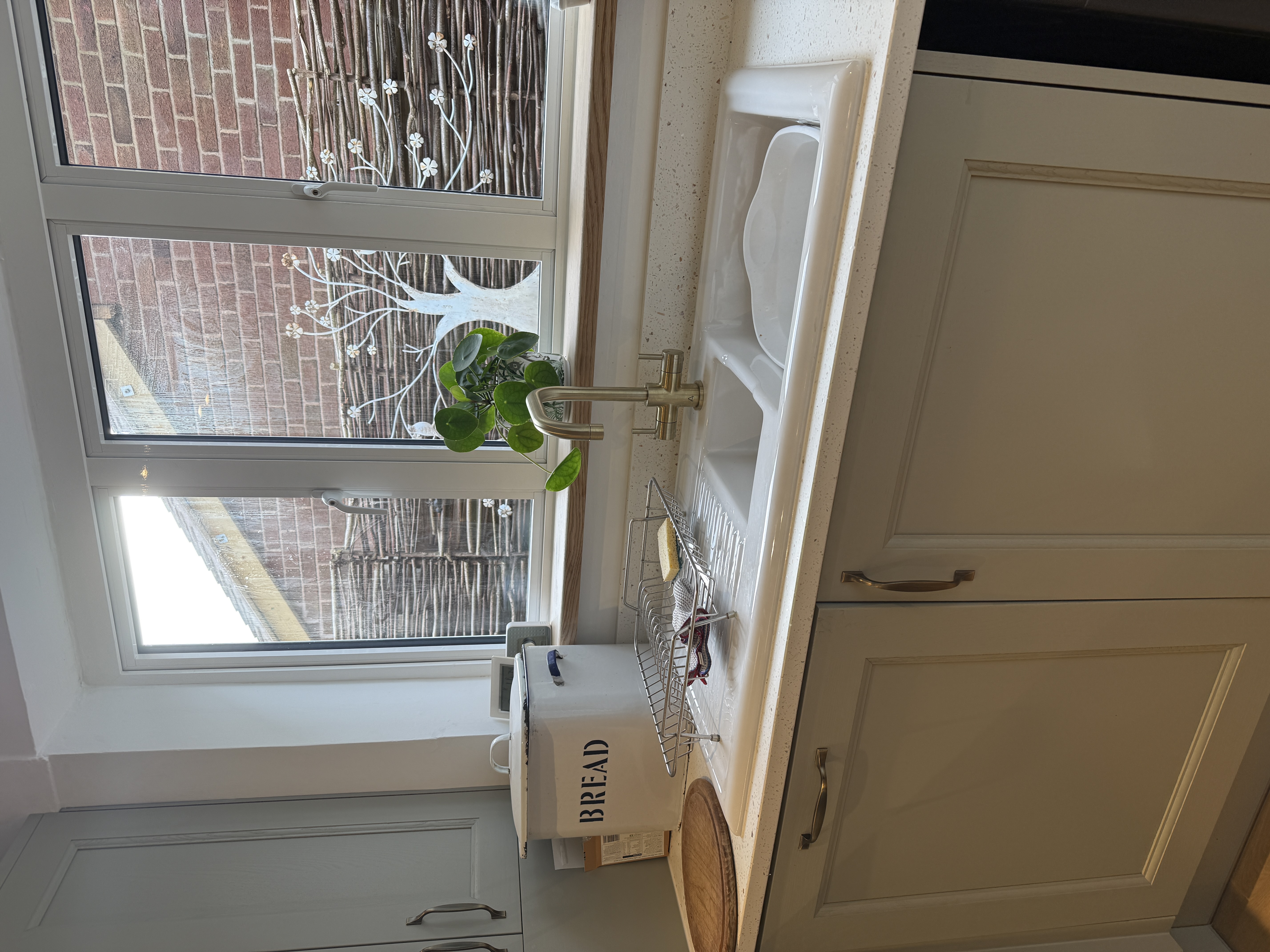 Finished kitchen sink and window detail